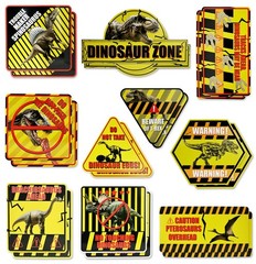 20 Pieces Dinosaur Party Decorations Dinosaur Wall Sign Photo Prop Cutouts Pa