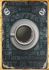 accent decor Ciffee Best in Town Kitchen Cottage Farm metal sign