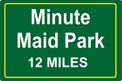 PERSONALIZED Minute Maid Park Stadium Tin Sign ADD Your Milage Baseball