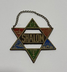 Yealat Chen Door Hanger Wall Hanging Shalom Brass Enamel Israel