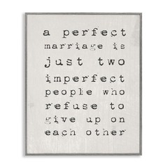 A Perfect Marriage Grey Framed Wall Art, 11 x 14, Design by Artist Daphne Pol…