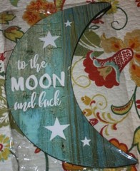 WALL PLAQUE “TO THE MOON AND BACK” DECORATION 15″ NEW CHILDREN GIFT HOME