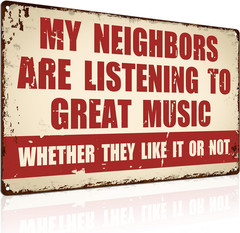 Metal Sign Music Gifts for Men – Man Cave Music Decor for Guy’s Garage, Bar & Ma