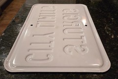 Sturgis city limits embossed motorcycle biker road sign 18×12
