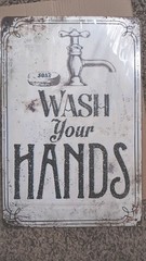 Metal Sign. Wash Your Hands. 11.81in×7.86in