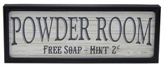 Powder Room Free Soap Farmhouse Rustic Framed Toilet Bathroom Shelf or Wall Sign