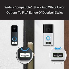 6 – No Soliciting Mini Sign 1×0.5″ Weatherproof Doorbell Labels Easy to Install