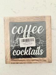 Rustic Farmhouse Sign “Coffee Til Cocktails” 6×6