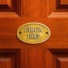 Brass Circa Door Sign Casted Gold Handmade Plaques Plate for House Hom