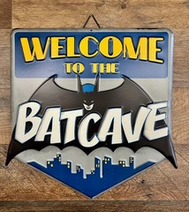 Batman Embossed Batcave Metal Wall Sign 12″