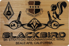 Laser Burned SR-71 Blackbird Bambu Plaque