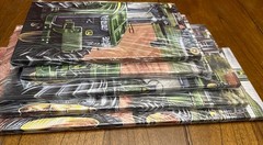 New – John Deere Rectangular Agriculture Farming Wall Hanging Group 5 Panels Set