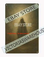 Veiled spirit tin sign dark mystical atmosphere wall art