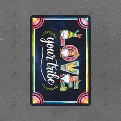 Colorful Love Your Tribe Gnome Decor Sign Perfect for Home, Garden, #267