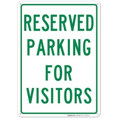 Reserved Parking For Visitors Sign,