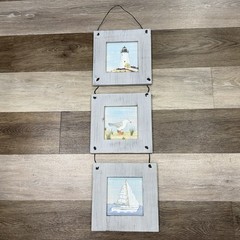 Garden Treasures Accent 3-Tier Water’s Edge Wall Hanging Coastal Lighthouse