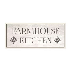 7 In. X 17 In. “Farmhouse Kitchen Typography” by Daphne Polselli