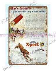 1934 Shotgun Shell Ammo Hunting metal tin sign shoot bullets