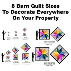Barn Quilt Square, 8 Sizes, Outdoor & Indoor Wall Art, Home Decor, BQ117-06