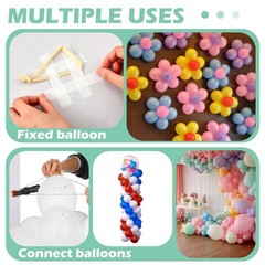 12 Pack Large Balloon Arch Clips 4.5 Inch Heavy Duty Clips 100pcs Clear 260 L…