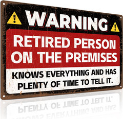 Funny Retirement 8×12″ Metal Sign Party Wall Plaque Gift for Coworker Retirement
