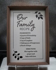 Family Recipe Wood Frame Wall Decor 7″x10″ Ganz