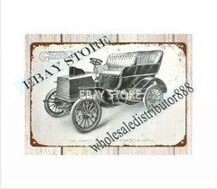 plaque lodge cafe plaques 1900s GROUT STEAM TOURING CARRIAGE CAR metal tin sign