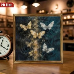 Moody Dark Background Butterfly Art Wooden Sign Entryway Home Wall Hanging Decor