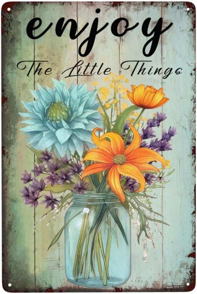 Tin Metal Sign Aluminum Sign 8×12 Inch Rustic Farmhouse Wall Decor