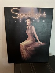 Ralph Burch Wooden Wall Sign Decor Spotlight Lounge Jazz 24” Long Heavy Hang