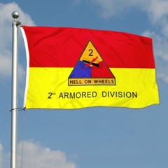 Army 2nd Armored Division Hell On Wheels Flag Banner 3×5 Feet Home Garden Decor
