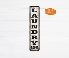 Laundry Room Sign Home Decor Wash Room Soap Starch Ironing 4×18 104182001033