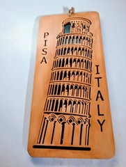 Leaning Tower of Pisa Wooden wall hanging