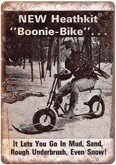 Mini Bike Snow Tires Sign Bonnie-Bike Aluminum Sign 8×12 Funny Decor