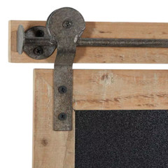21 In. X 17 In. Wood Brown Sign Wall Decor with Chalkboard