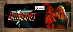Roller Games Arcade Video Game 4×12 Metal Wall Sign Marquee Banner Poster