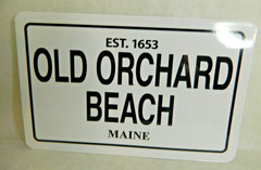 Old Orchard Beach Maine Metal Tin Sign white 7X11 inch Wall Decor. SH1