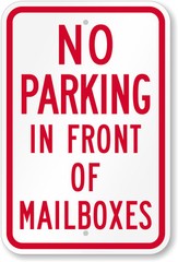 DO NOT PARK IN FRONT OF MAILBOX 12″ x 8″ Aluminum Sign Pre-Drilled holes USA