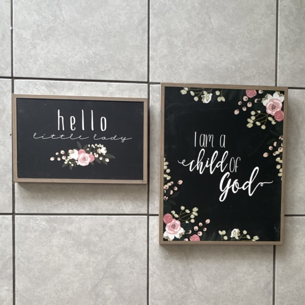 Floral Signs Set, Hanging MDF, 21×17 & 17x11in