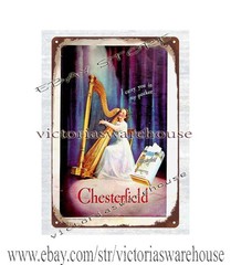 bedroom auto garage decoration 1936 tobacco cigarette metal tin sign