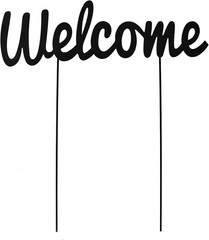 Metal Letter Welcome Yard Sign W/ Stake Outdoor Decorations Garden Lawn Front