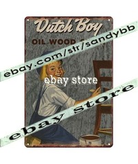 1950 Dutch Boy oil wood stain National Lead Company tin sign
