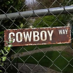 Vintage Cowboy Way Metal Signs Rustic Cowboy Themed Garage Bar Farmhouse Decor
