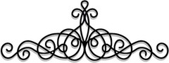 Zhengmy 15.7×5.5 Inch Rustic Metal Scroll Wall Art Black