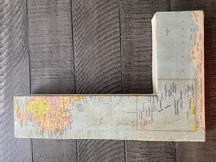 Vintage Map Letters EXPLORE