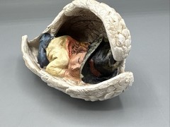 Cowgirl Sleeping on Angel Wings 3x5x3 inches New Decor Resin