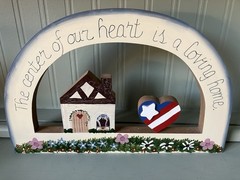 Hand Painted Wooden Home Sign Interchangeable Holidays Grannycore Decor