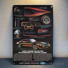 Chevrolet Camaro Z28 1980 Car Metal Poster – Sign – Size:20x30cm