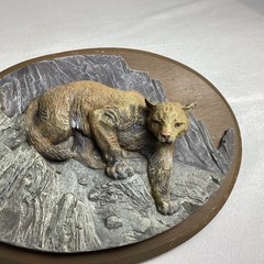1987 Vintage Avon Mountain Lion 3D Wall Plaque American Wildlife Collection