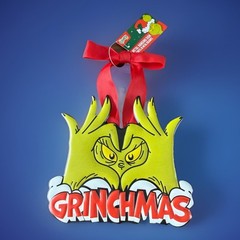 Grinch Metal Hanging Door Sign Grinchmas 6” Dr Seuss Christmas Decor NEW w/Tag